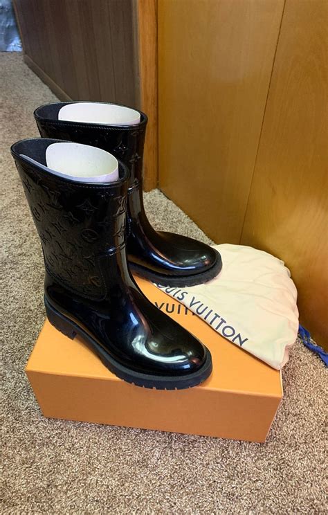 louis vuitton rain boots saks|Louis Vuitton thigh boots.